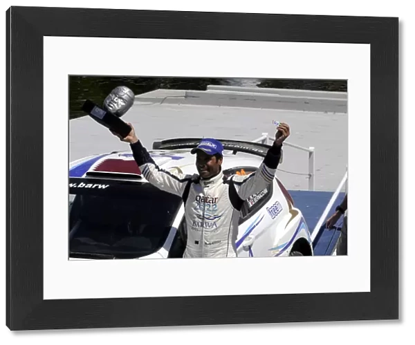 FIA World Rally Championship: S2000 class winner Nasser Al Attiyah, Ford Fiesta S2000, on the podium