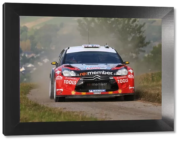World Rally Championship: Petter Solberg, Citroen DS3 WRC, on the shakedown stage