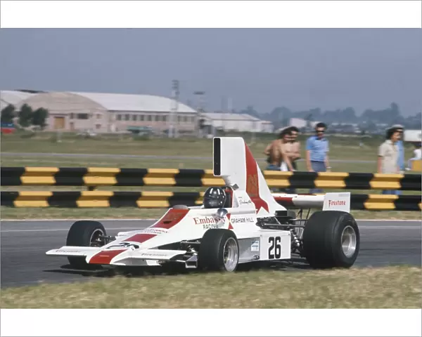 1974 Argentinian Grand Prix - Graham Hill: Graham Hill, retired. Action