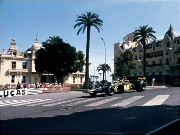 1974 Monaco Grand Prix - Ronnie Peterson: Ronnie Peterson, 1st position, action, Casino Square