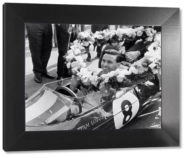 1963 Italian Grand Prix: Jim Clark, 1st position and clinching the drivers and constructors World Championship titles, portrait