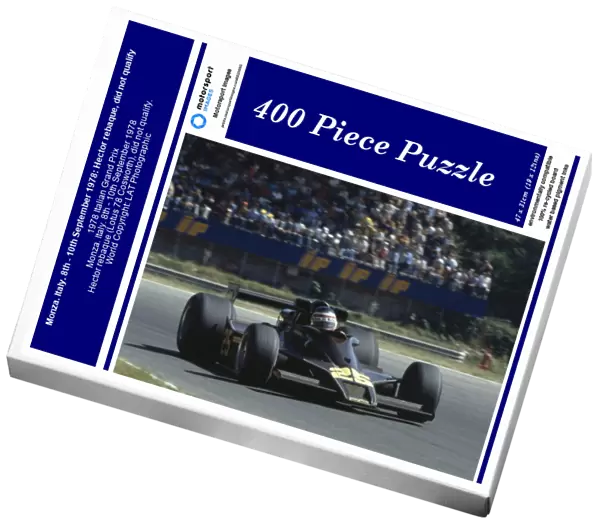 Monza. Italy. 8th - 10th September 1978: Hector rebaque, did not qualify