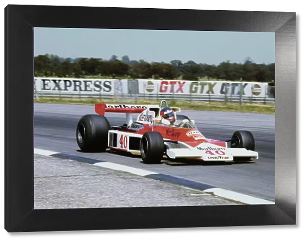 1977 British Grand Prix: Gilles Villeneuve 11th position on his Grand Prix debut, action