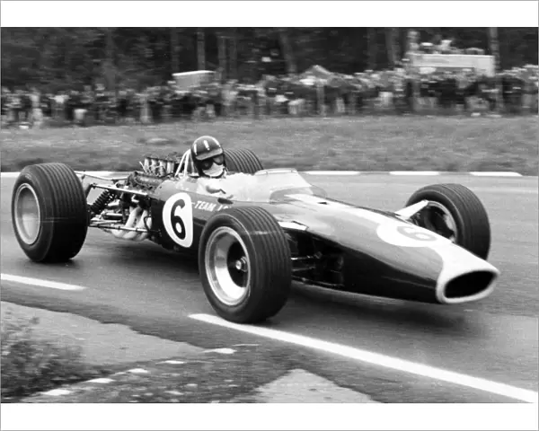 Watkins Glen, United States. 1 October 1967: Graham Hill, Lotus 49-Ford, 2nd position, action