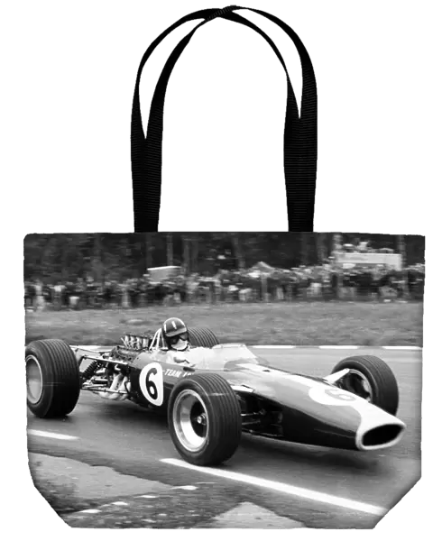 Watkins Glen, United States. 1 October 1967: Graham Hill, Lotus 49-Ford, 2nd position, action