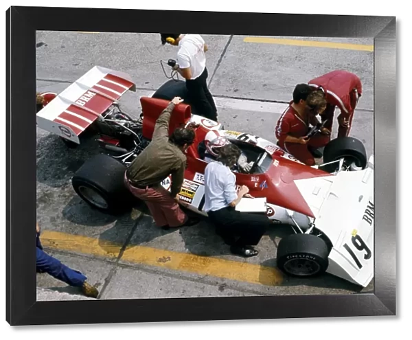 1973 German Grand Prix: Clay Regazzoni, retired, in the pits, action