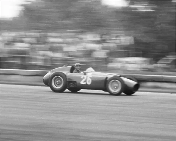 Juan Manuel Fangio (in Peter Collins Lancia-Ferrari: Action, clinching the World Championship for the fourth time