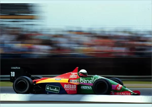 Benettons Teo Fabi finshes 6th at Silverstone: 1987 BRITISH GP