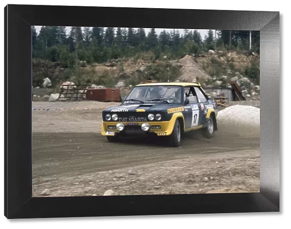 1977 World Rally Championship: Hannu Valtaharju  /  Risto Anttila, retired, action