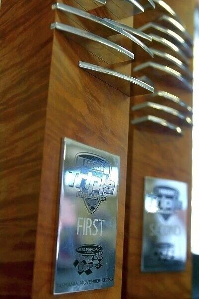 05av812. The trophy of first position man Garth Tander (AUS).