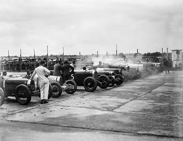 1927 BARC Whit Monday Meeting. Brooklands, Great Britain. 6th June 1927. L to R