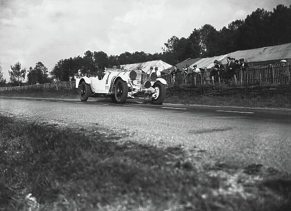 1930 Le Mans 24 Hours. Le Mans, France. 21st - 22nd June 1930. Rudolf Caracciola / Christian Werner (Mercedes-Benz SS), retired, action. World Copyright: LAT Photographic. Ref: Autocar Glass Plate B4192