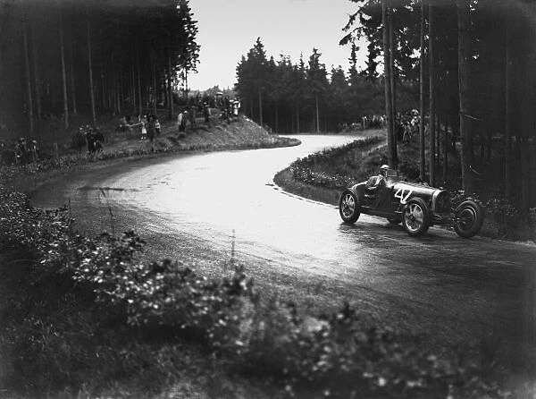 1931 German Grand Prix: Earl Howe, 11th position, action