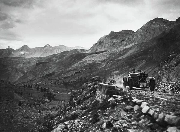 1934 Alpine Rally. Nice, France to Munich, Germany. 7th - 12th August 1934. Mike Couper  /  George Day (Talbot 105), Alpine Cup team winner, action. World Copyright: LAT Photographic. Ref: Autocar Glass Plate C4552