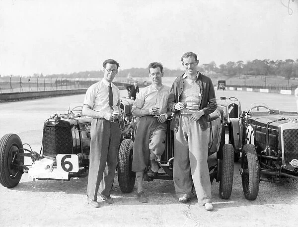 1936 LCC Relay Race. BROOKLANDS, UNITED KINGDOM - MAY 16: A
