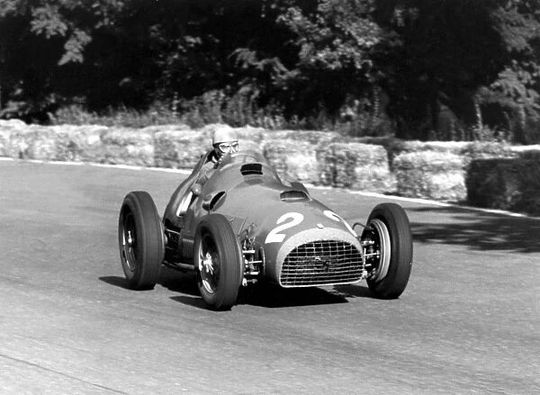 1951 Italian Grand Prix: Race winner Alberto Ascari, action