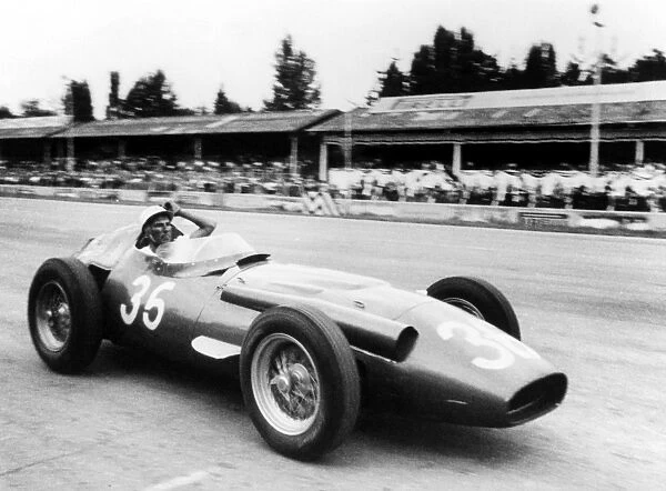1956 Italian Grand Prix: Stirling Moss, 1st position. Previously published-Autocar 7  /  9  /  56 p323