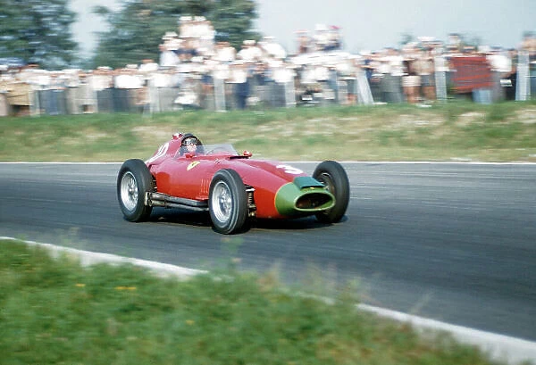 1957 Italian Grand Prix. Monza, Italy. 6-8 September 1957. Peter Collins (Lancia-Ferrari 801). Ref-57 ITA 11. World Copyright - LAT Photographic