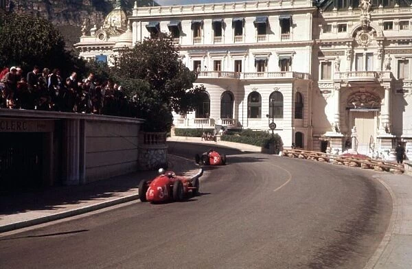 1957 Monaco Grand Prix, Monte Carlo Masten Gregory leads Giorgio Scarlatti