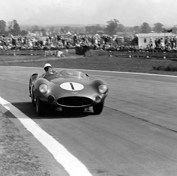 1959 Tourist Trophy: Stirling Moss  /  Roy Salvadori, retired, action. Ref: 4997