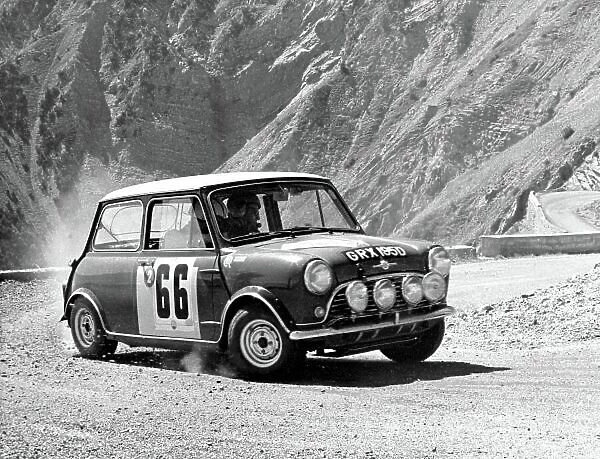 1966 Alpine Rally Tony Fall / Mike Wood (Mini Cooper S), action. World Copyright: LAT Photographic