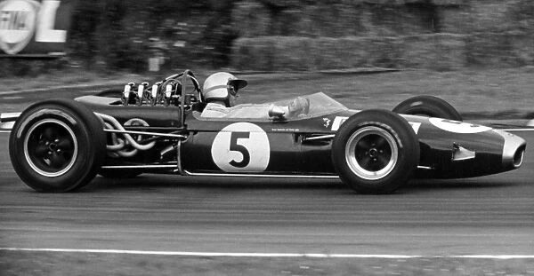 1966 British Grand Prix: Jack Brabham, Brabham BT19-Repco, 1st position, action