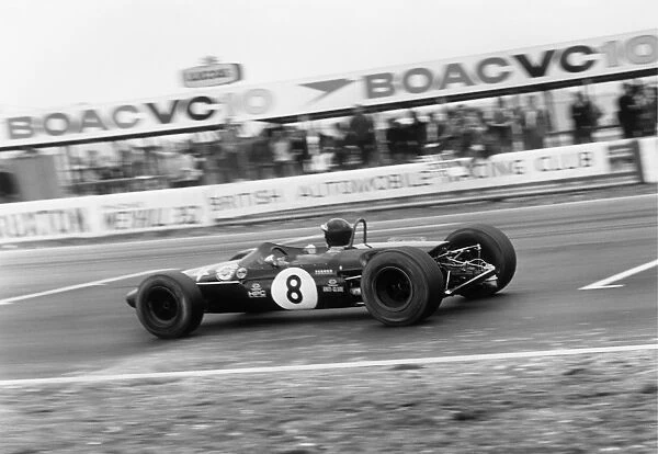 1968 BARC 200 Formula Two: Jochen Rindt, Brabham BT23C - Cosworth, 1st position, action