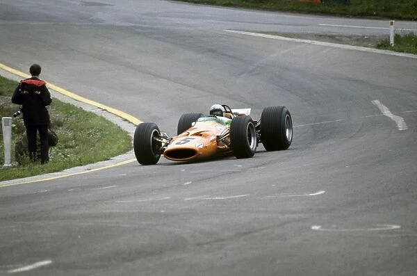 1968 Belgian Grand Prix - Bruce McLaren: Bruce McLaren 1st position. This was the McLaren constructors maiden Grand Prix win