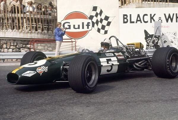1969 Monaco Grand Prix: Jack Brabham, Brabham BT26-Ford, retired, action