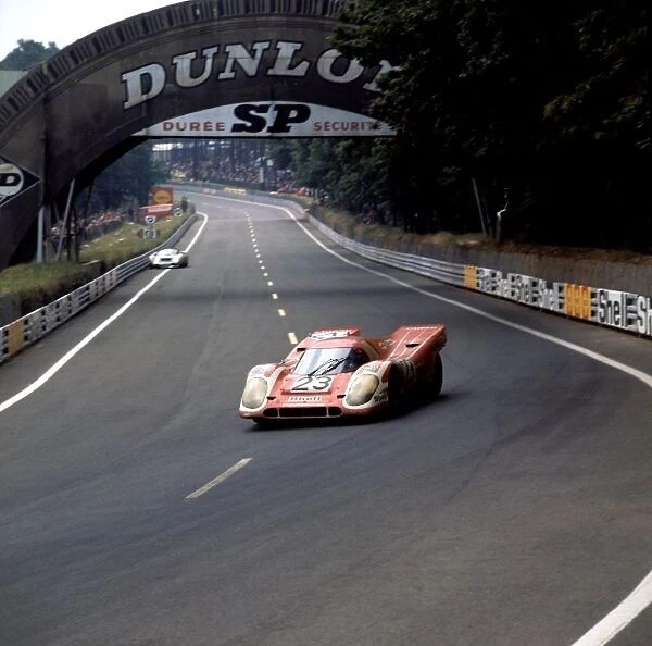 1970 LeMans 24 Hours Le Mans, France. 1970. Hans Herrmann  /  Richard Attwood (Porsche 917K