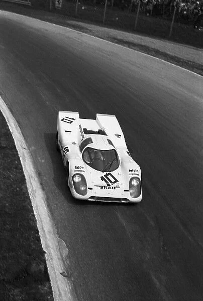 1970 Monza 1000 kms. Monza, Italy. 25th April 1970. Rd 4. Vic Elford /  Kurt Ahrens, Jr. (Porsche 917K), retired, action. World Copyright: LAT Photographic. Ref: 3008 - 20