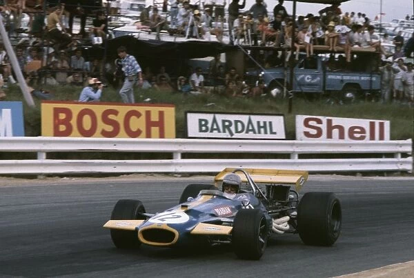 1970 South African Grand Prix: Jack Brabham, 1st position, action
