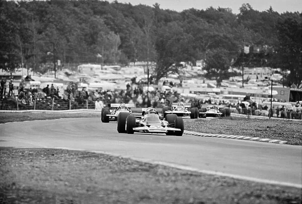 1970 United States Grand Prix: Emerson Fittipaldi, 1st position, action