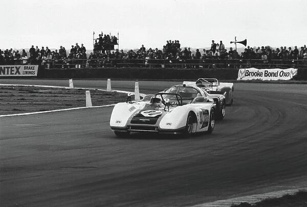 1971 RAC Sports Car Championship. Silverstone, England. 8th May 1971. Jeremy Lord (Lola T212 Ford), 7th position, action. World Copyright: LAT Photographic. Ref: B / W Print