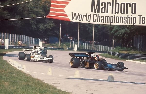 1972 Italian Grand Prix: Emerson Fittipaldi 1st position followed by Denny Hulme