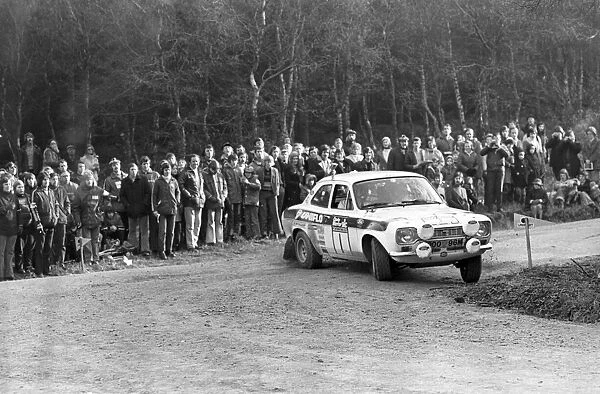 1973 RAC Rally. NOVEMBER 21: Roger Clark  /  Tony Mason