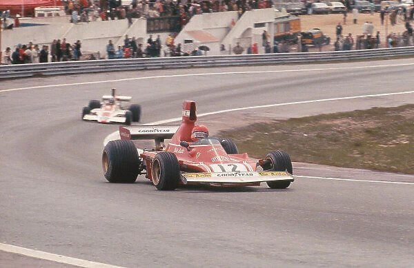 1974 Spanish Grand Prix. Jarama, Spain. 26-28 April 1974. Niki Lauda (Ferrari 312B3) 1st position. Ref-74 ESP 02. World Copyright - LAT Photographic
