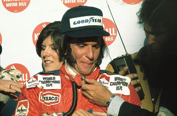 1974 United States Grand Prix East. Watkins Glen, New York, USA. 4th - 6th October 1974. Emerson Fittipaldi (McLaren M23-Ford), 4th position, portrait