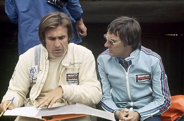 1975 Belgian Grand Prix. Zolder, Belgium. 25 May 1975. Bernie Ecclestone (right)