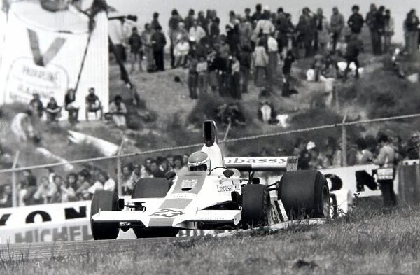 1975 Dutch Grand Prix. Zandvoort, Holland. 20-22 June 1975. Tony Brise (Hill GH1-Cosworth) 7th position, action. World Copyright - LAT Photographic