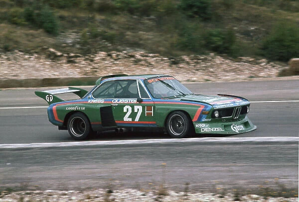 1976 Dijon 6 hours. Dijon, France. 4th September 1976. Rd 7. Dieter Quester  /  Albrecht Krebs  /  Ronnie Peterson (BMW 3.5 CSL), 6th position, action. World Copyright: LAT Photographic. Ref: 76 SCARS