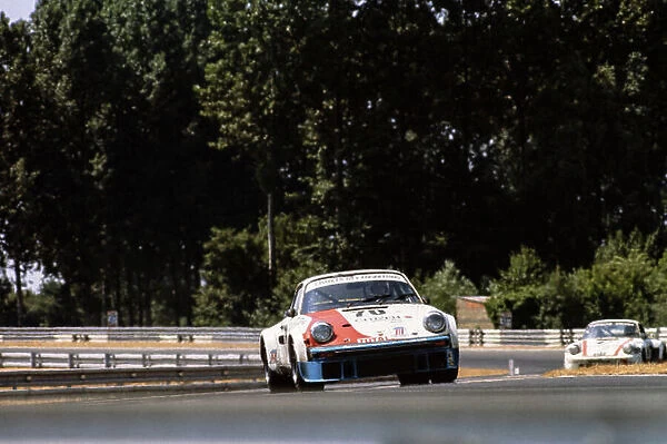 1976 Le Mans 24 hours. Le Mans, France. 12th - 13th June 1976. Nick Faure  /  Jean Beurlys  /  John Goss (Porsche 934), Not Classified, action. World Copyright: LAT Photographic