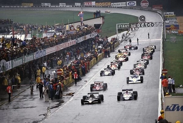 1978 Austrian Grand Prix: Ronnie Peterson leads Carlos Reutemann Jacques Laffite and Mario Andretti at the start, action