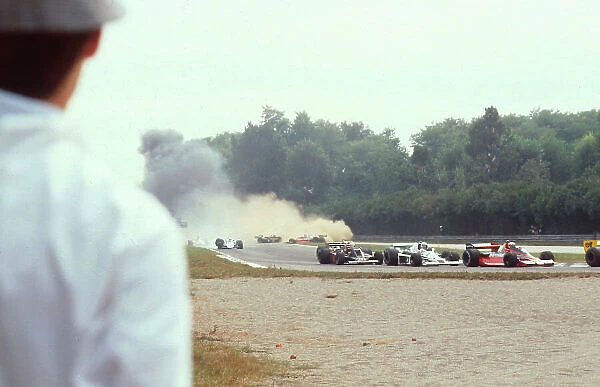 1978 Italian Grand Prix. Monza, Italy. 8-10 September 1978. The first lap multiple accident at the start which claimed the life of Ronnie Peterson (Lotus 78-Ford Cosworth). Ref-78 ITA 18. World Copyright - LAT Photographic