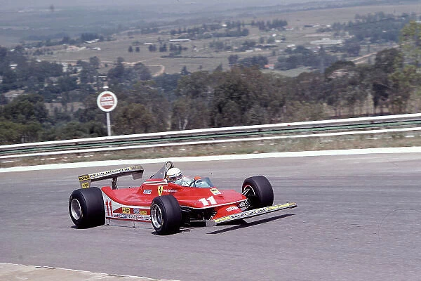 1979 South African Grand Prix. Kyalami, South Africa. 1-3 March 1979. Jody Scheckter (Ferrari 312T4) 2nd position. Ref-79 SA 03. World Copyright - LAT Photographic