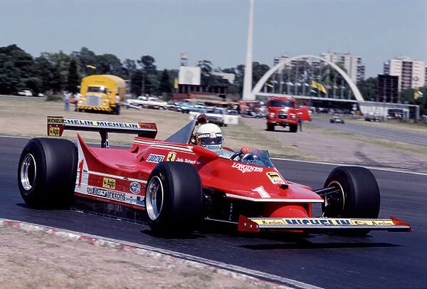 1980 Argentinian Grand Prix. Buenos Aires, Argentina. 11-13 January 1980. Jody Scheckter (Ferrari 312T5). Ref-80 ARG 31. World Copyright - LAT Photographic