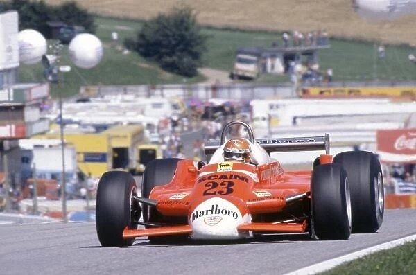 1980 Austrian Grand Prix. Osterreichring, Austria. 15-17 August 1980. Bruno Giacomelli (Alfa Romeo 179B), retired. World Copyright: LAT Photographic Ref: 35mm transparency 80AUT21