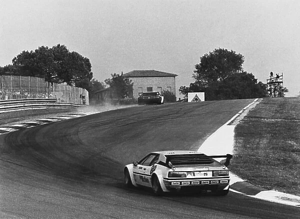 1980 BMW M1 Procar Championship. Imola, Italy. 14th September 1980. Rd 9. Jo Gartner (Helmut Marko), 6th position, action. World Copyright: LAT Photographic. Ref: B / W Print