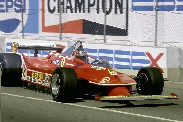 1980 United States Grand Prix West. Long Beach, California, USA. 28-30 March 1980. Gilles Villeneuve (Ferrari 312T5), retired. World Copyright: LAT Photographic Ref: 35mm transparency 80LB13