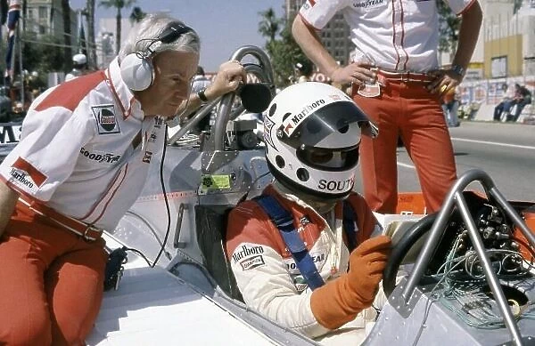 1980 United States Grand Prix West. Long Beach, California, USA. 28-30 March 1980. Stephen South (McLaren M29C-Ford Cosworth), did not qualify on his only appearance in F1. With team manager Teddy Mayer